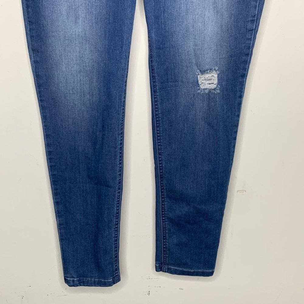 Democracy AB Technology Jeans Size 12 Blue Denim Distressed Casual - Picture 3 of 7